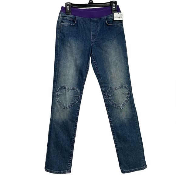 H&M Heart‎ patch Slim Fit Jeans SIZE 7/8 - Picture 1 of 13